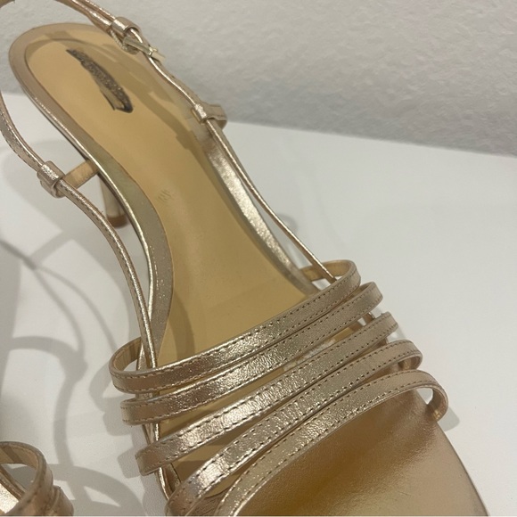 REFORMATION Elsie Slingback Gold Heels Sandals size 9.5 - Picture 8 of 16